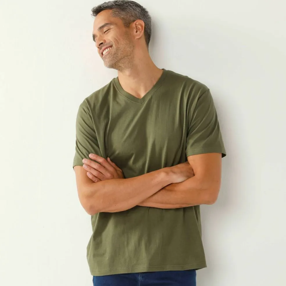 Tee-shirt col V manches courtes