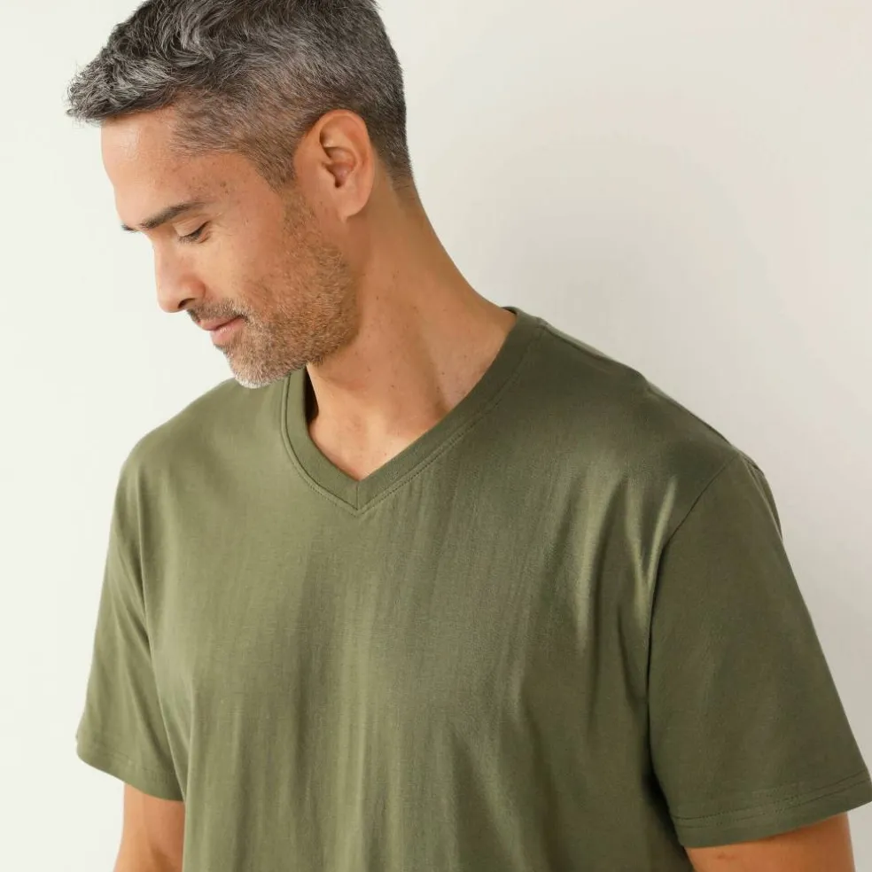 Tee-shirt col V manches courtes