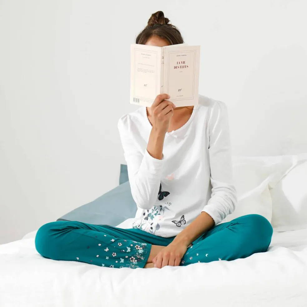Tee-shirt imprimé placé bucolique - manches longues