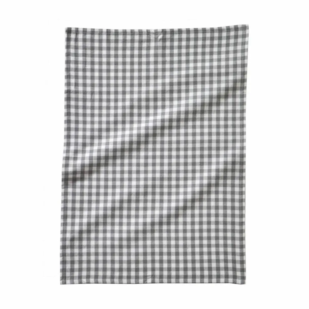 Torchon carreaux coton tissé teint - lot de 3