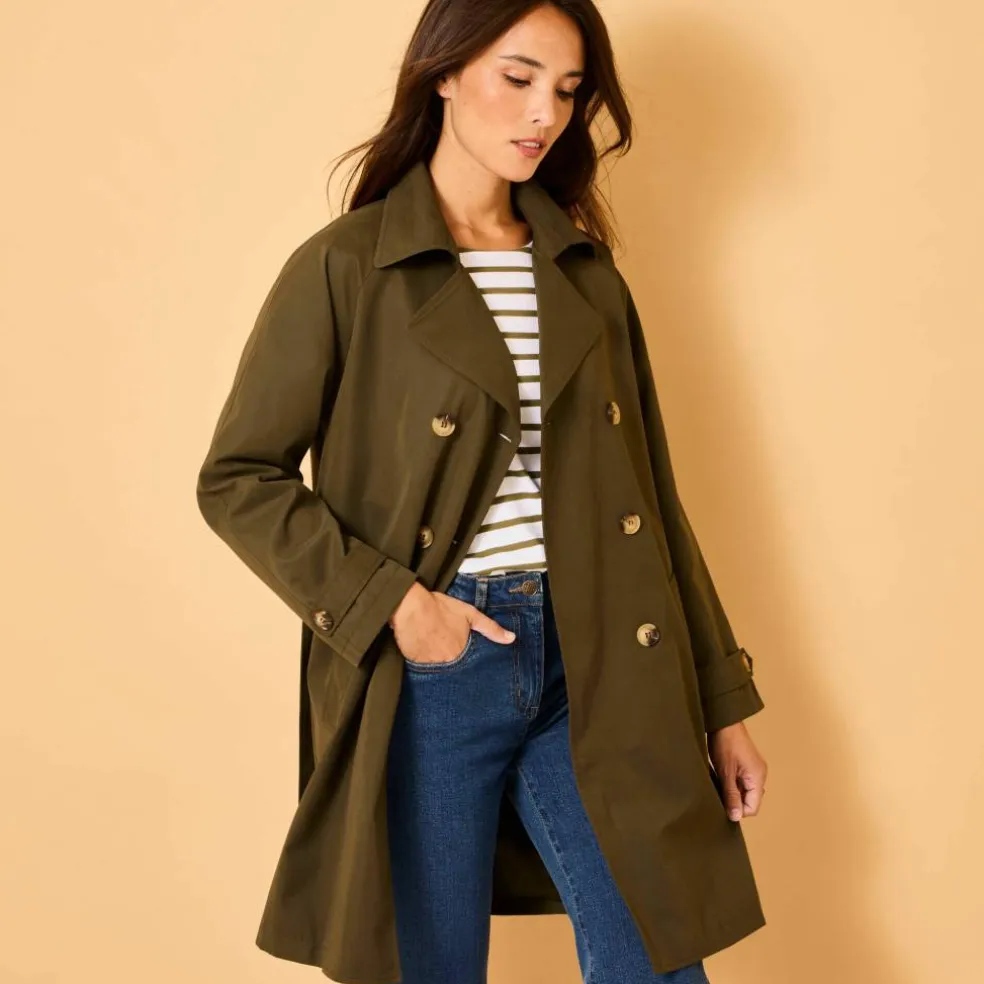 Trench déperlant ceinture amovible