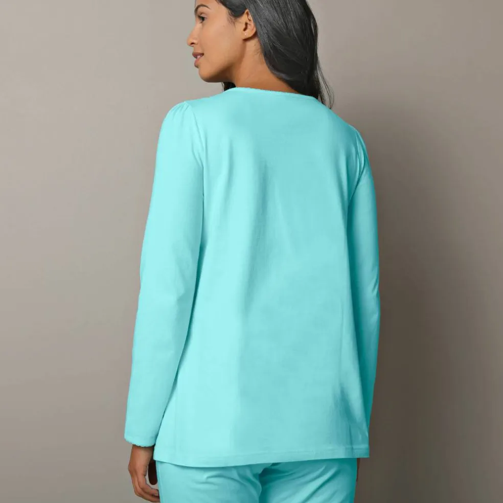 T-shirt base imprimée bucolique - manches longues