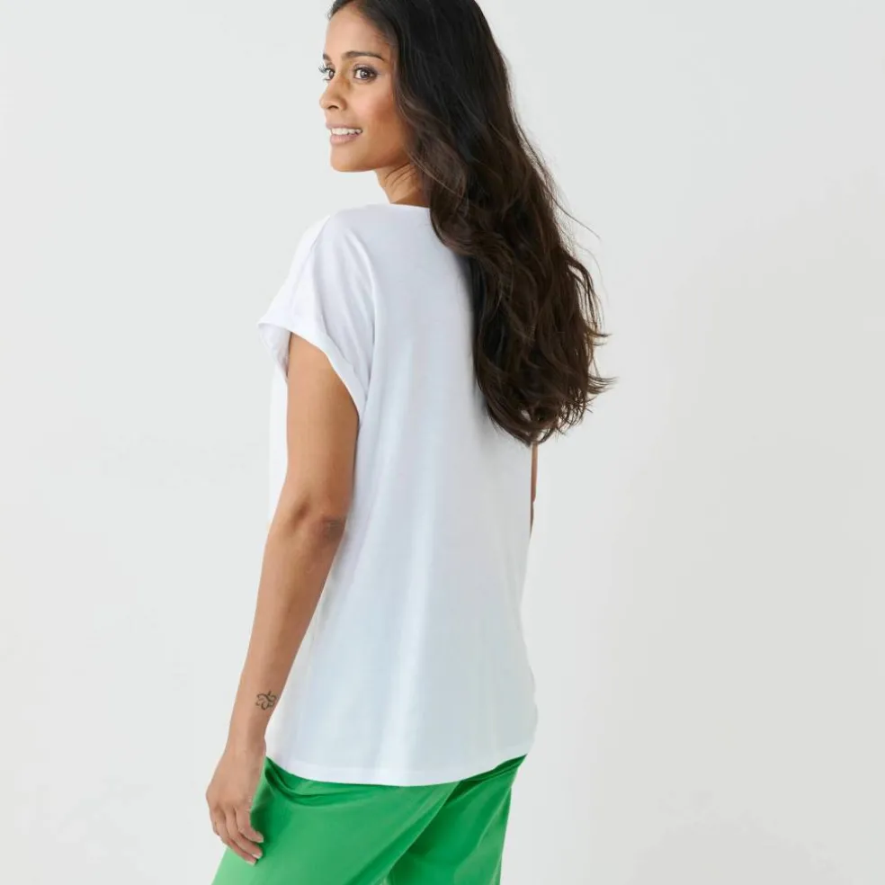 T-shirt boite imprimé "arty", maille jersey