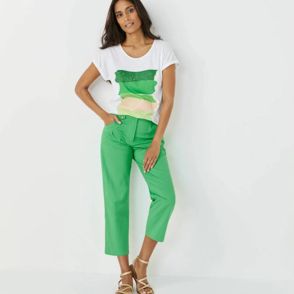 T-shirt boite imprimé "arty", maille jersey