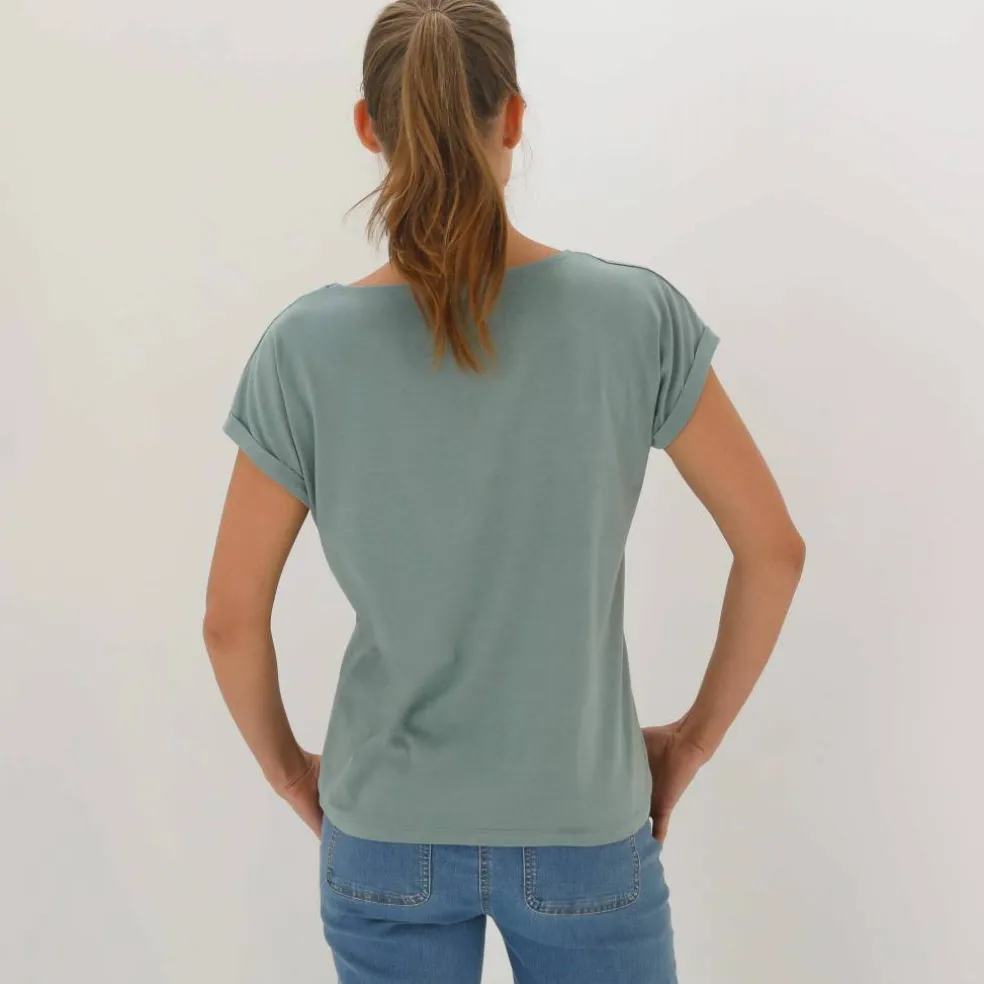 T-shirt boite imprimé "arty", maille jersey