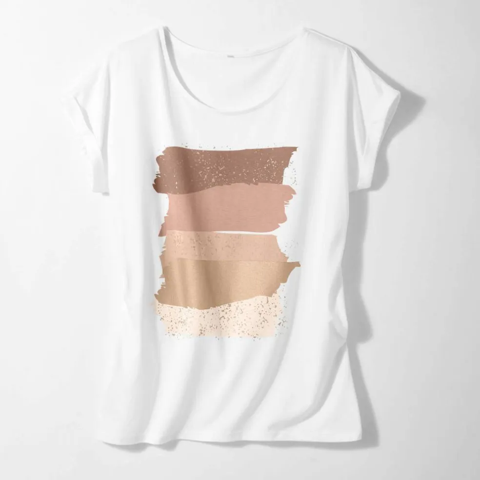 T-shirt boite imprimé "arty", maille jersey