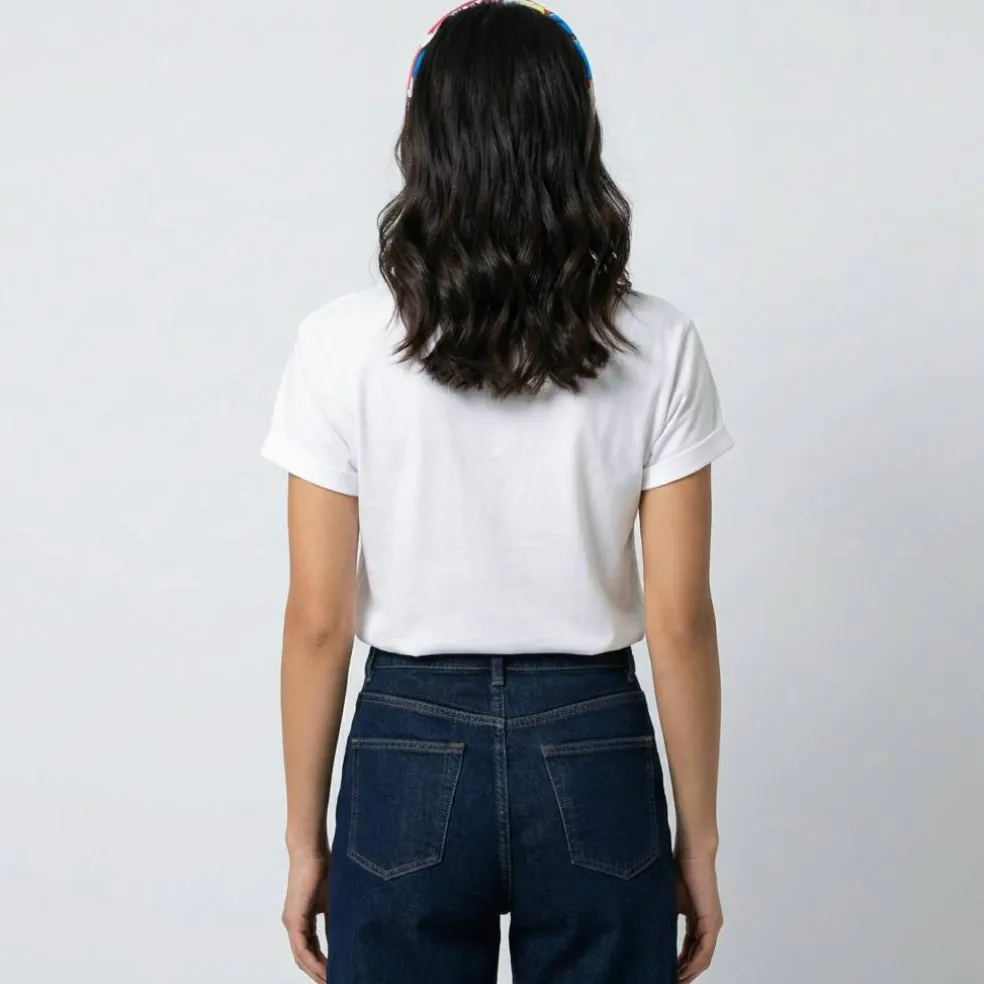 T-shirt boîte manches coudes