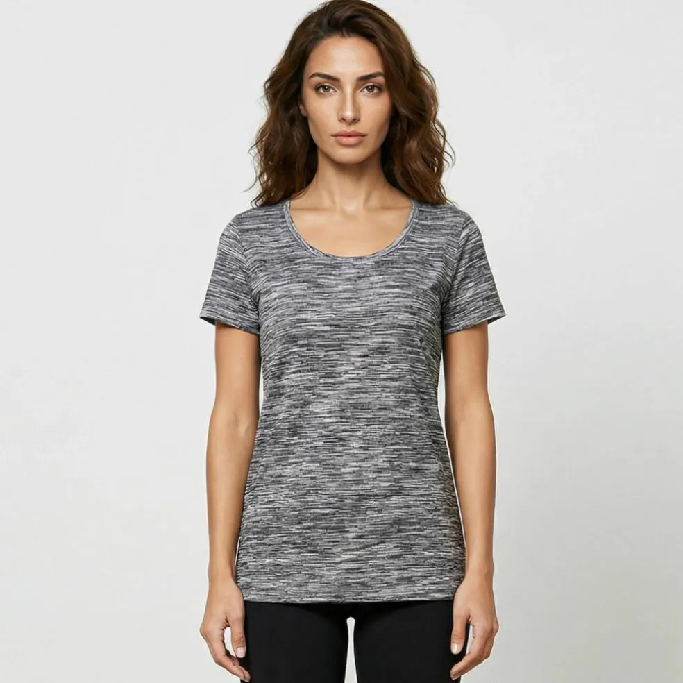 T-shirt chiné manches courtes en coton biologique(**)
