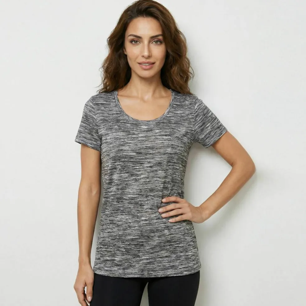 T-shirt chiné manches courtes en coton biologique(**)