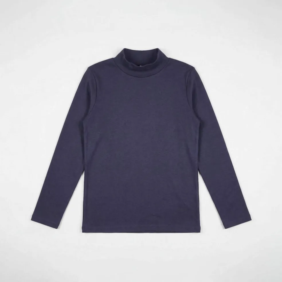T-shirt col montant manches longues