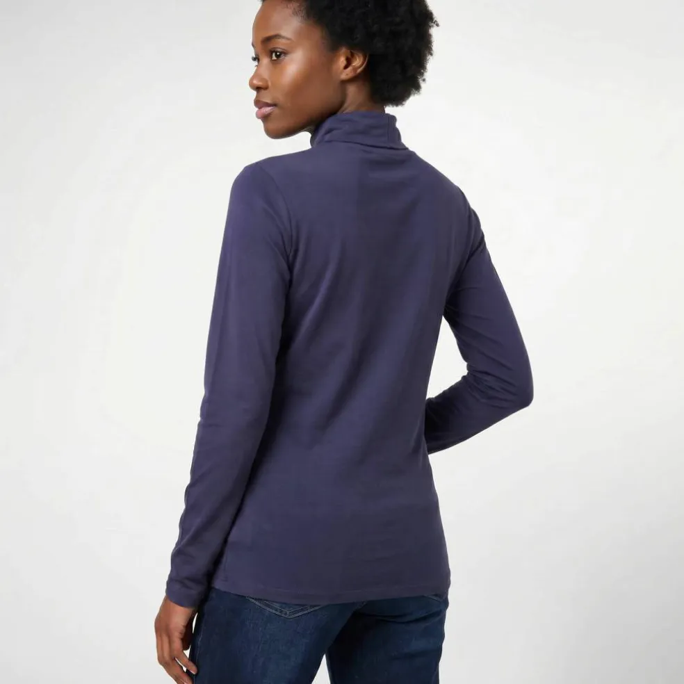 T-shirt col montant manches longues