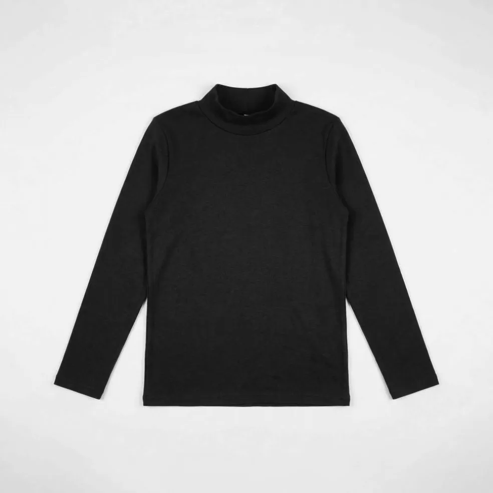 T-shirt col montant manches longues