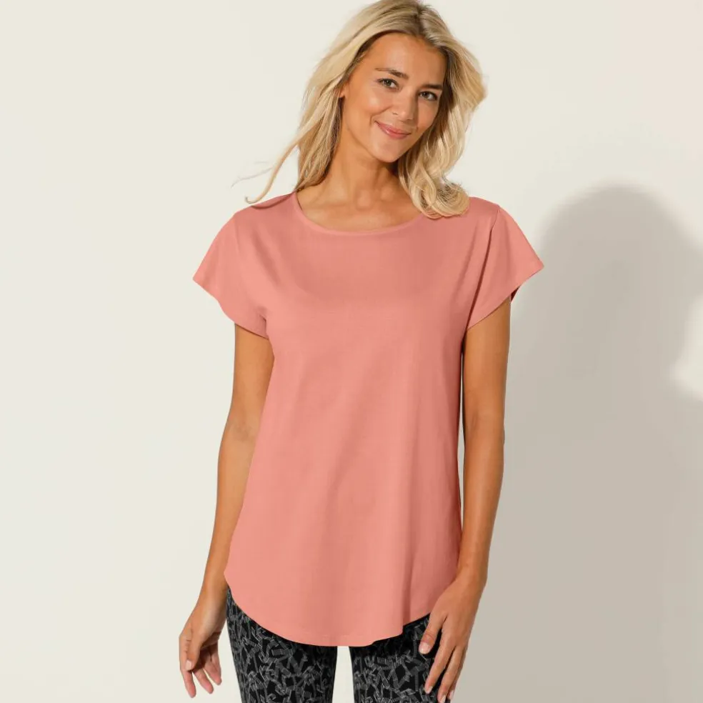 T-shirt col rond, manches courtes