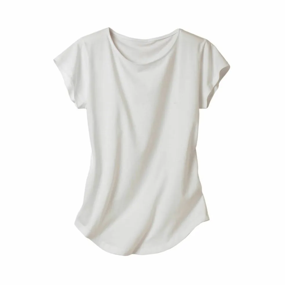 T-shirt col rond, manches courtes