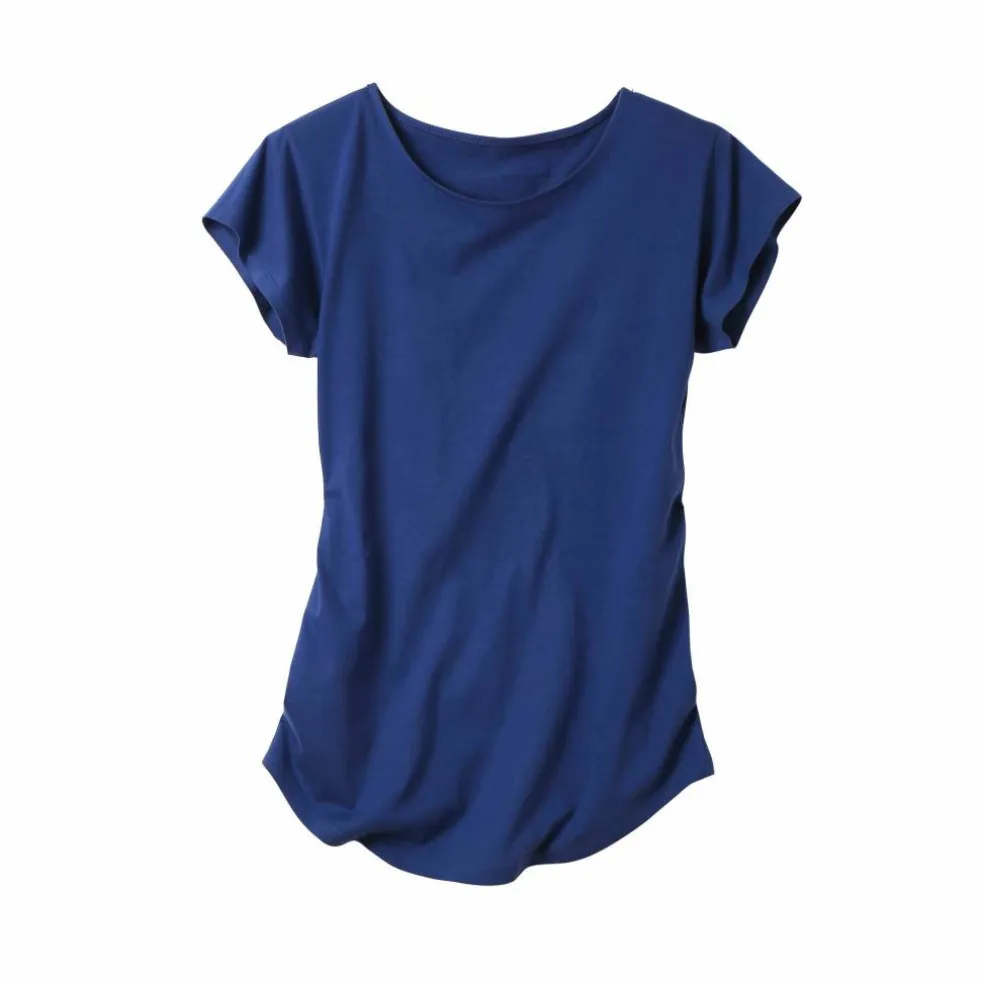 T-shirt col rond, manches courtes