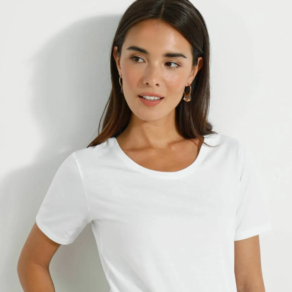 T-shirt col rond manches courtes