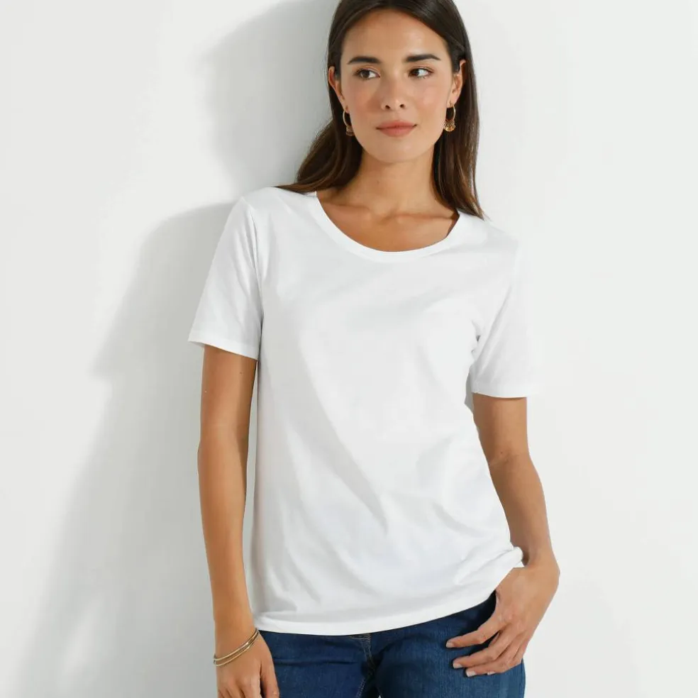 T-shirt col rond manches courtes