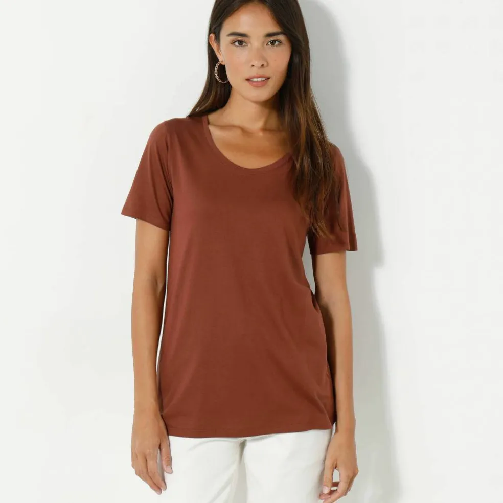 T-shirt col rond manches courtes