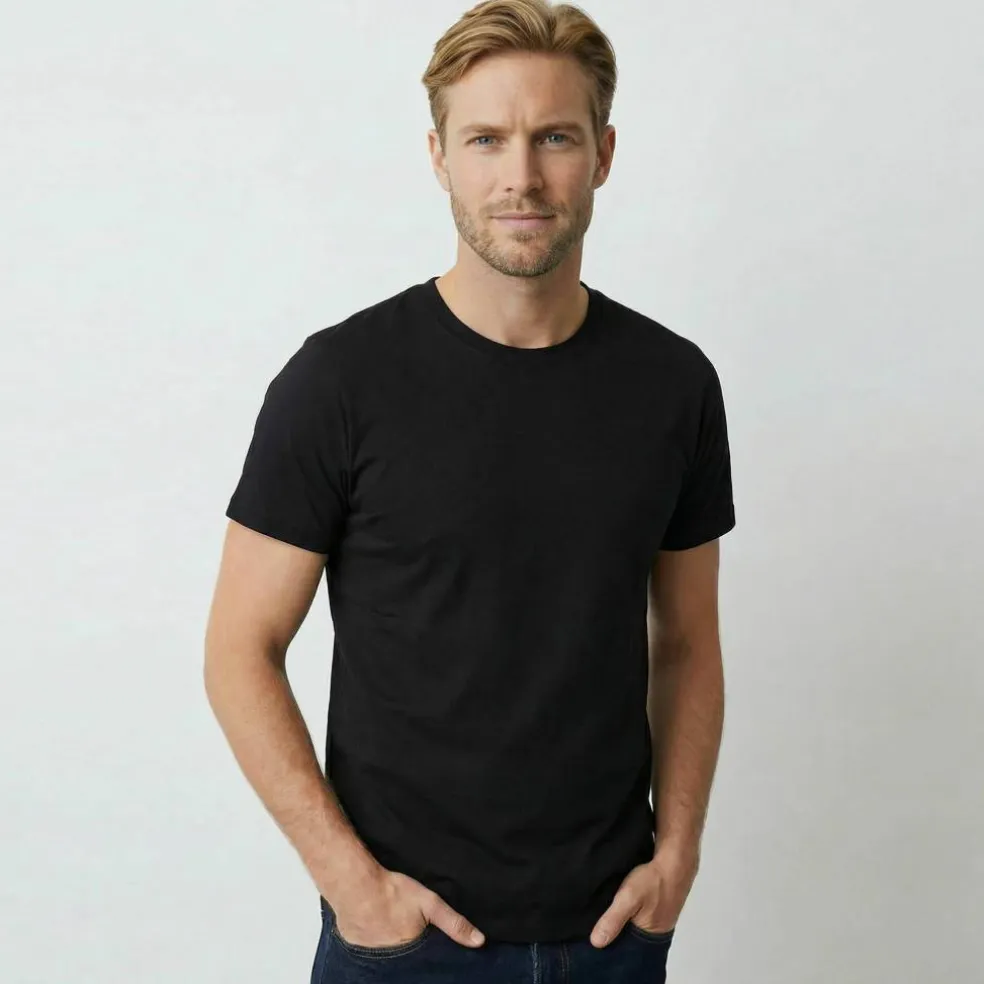 T-shirt col rond manches courtes - lot de 3