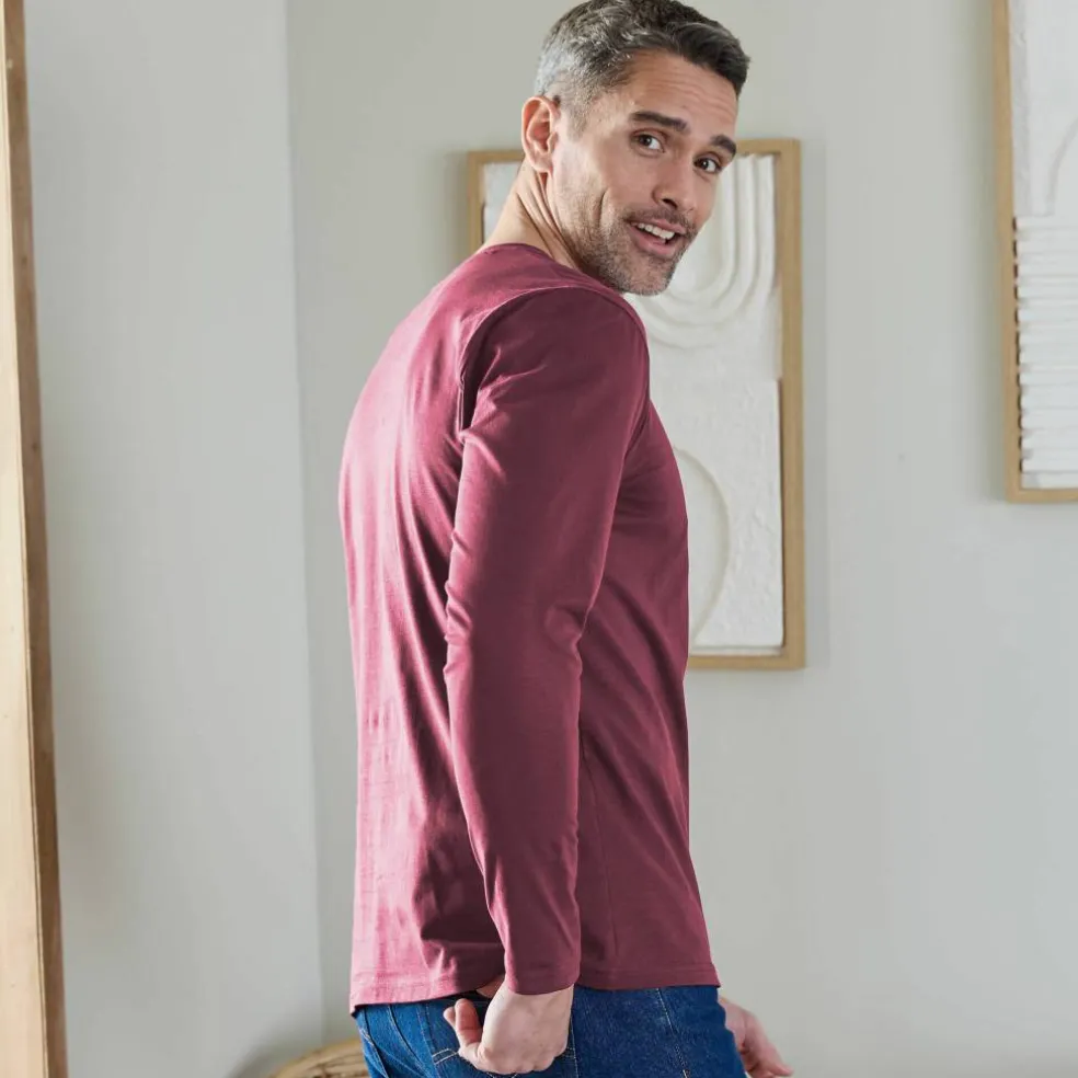 T-shirt col rond manches longues - lot de 3