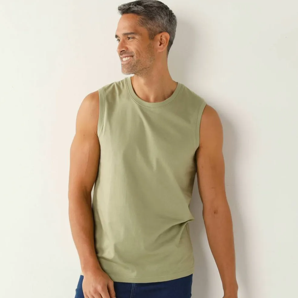 T-shirt col rond sans manches - lot de 3