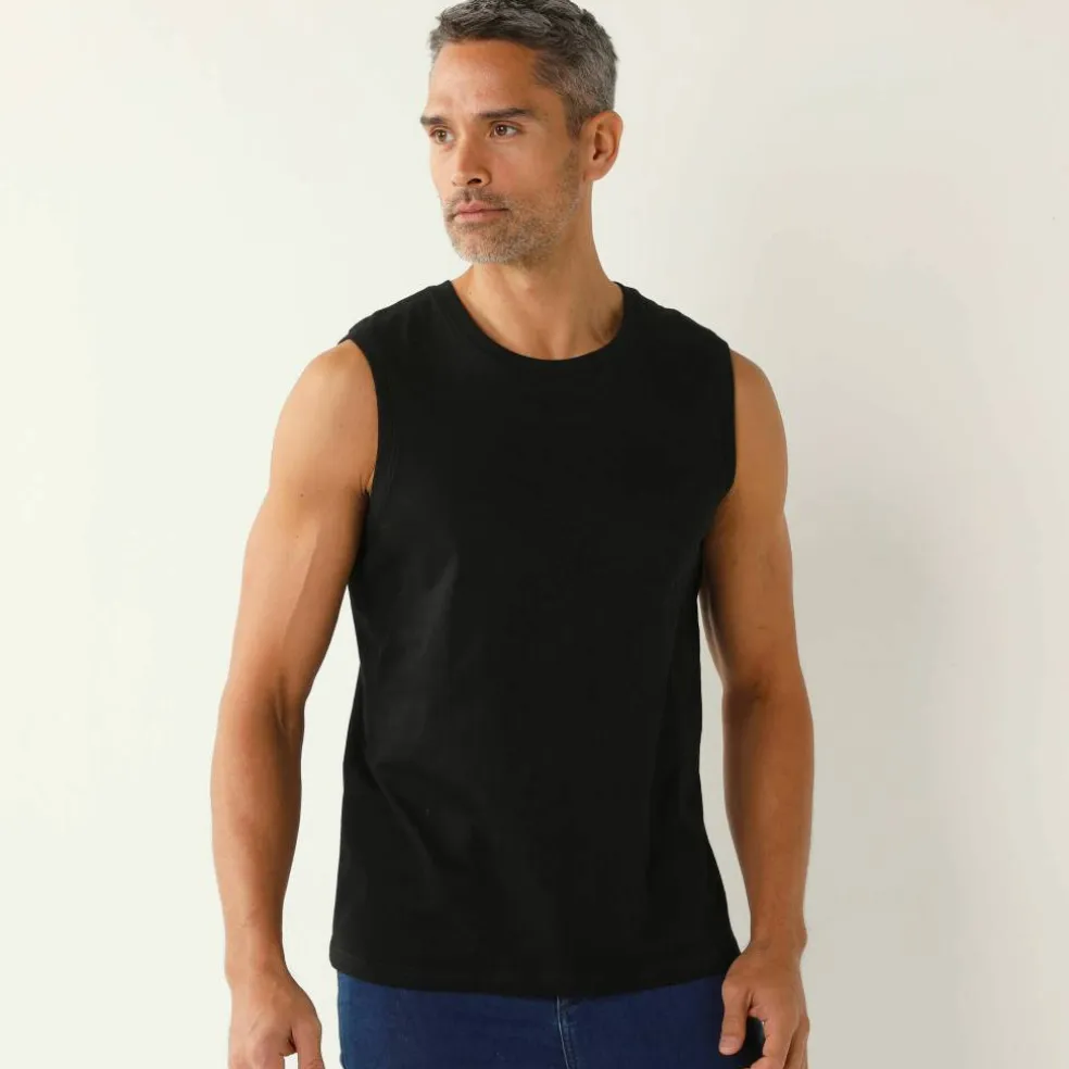 T-shirt col rond sans manches - lot de 3
