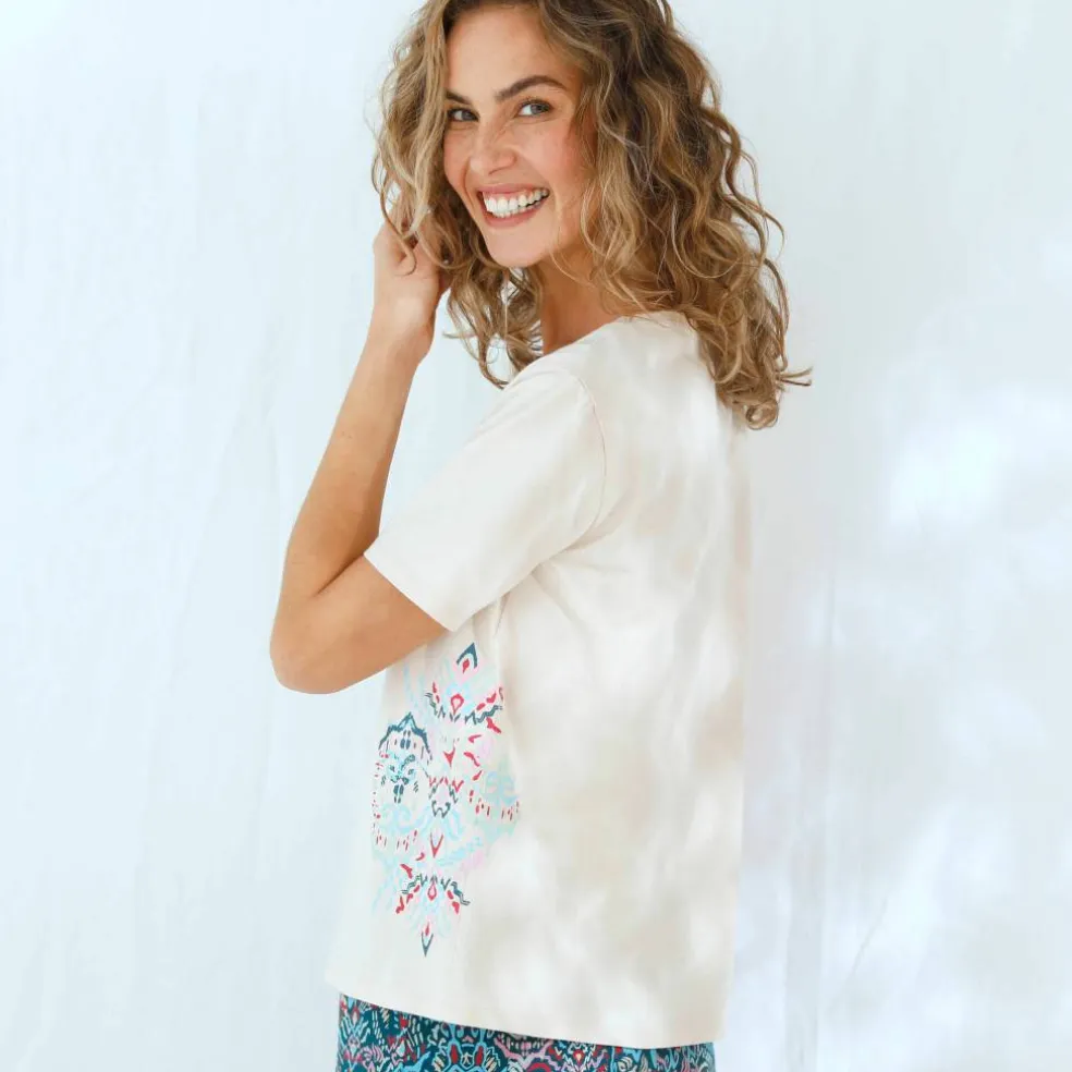 T-shirt de pyjama imprimé Ikat