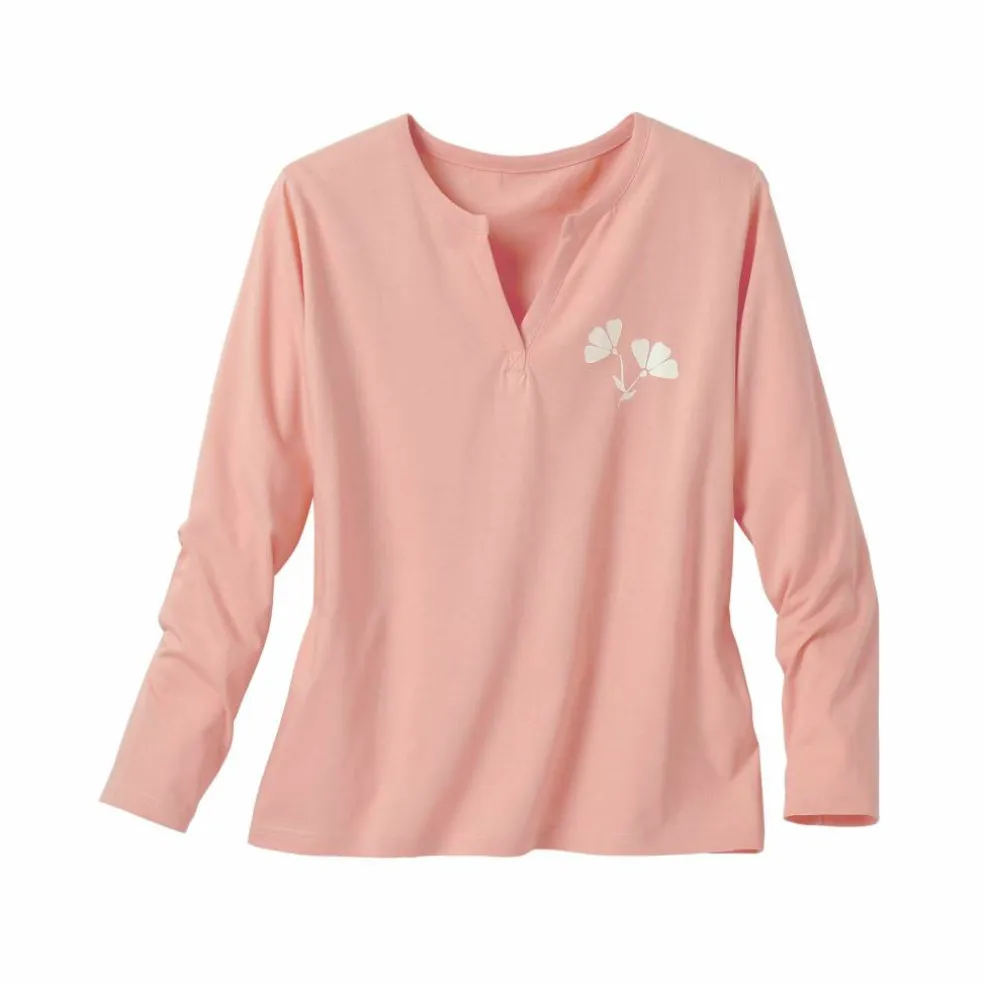 T-shirt de pyjama manches longues imprimé "fleurs"