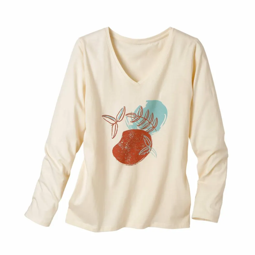 T-shirt de pyjama manches longues imprimé "feuillage"