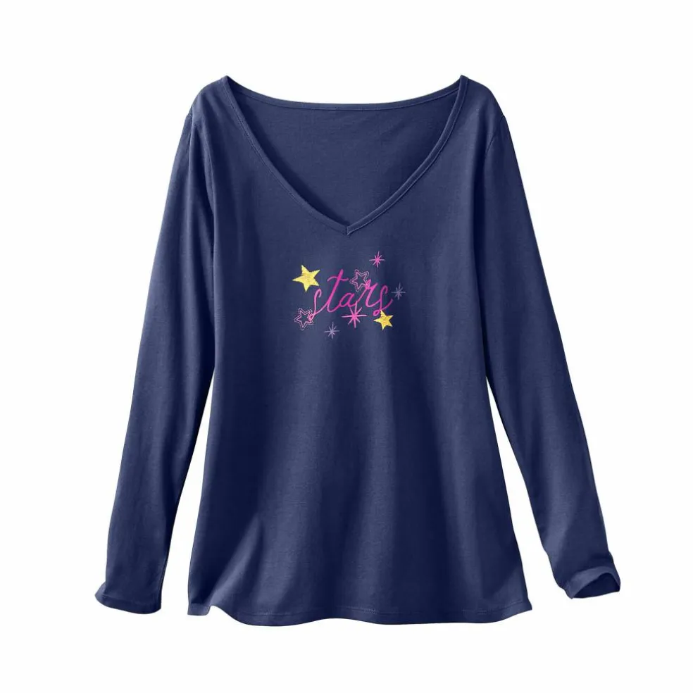 T-shirt de pyjama manches longues imprimé Estrella