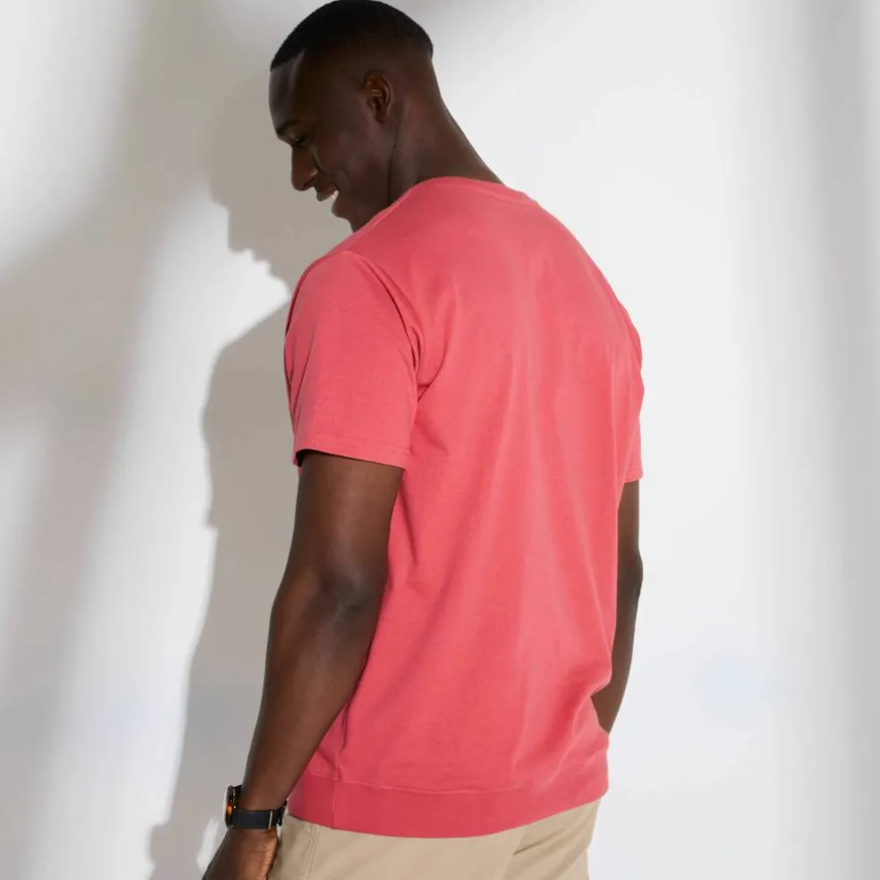 T-shirt Henley confort manches courtes - coton biologique(**)