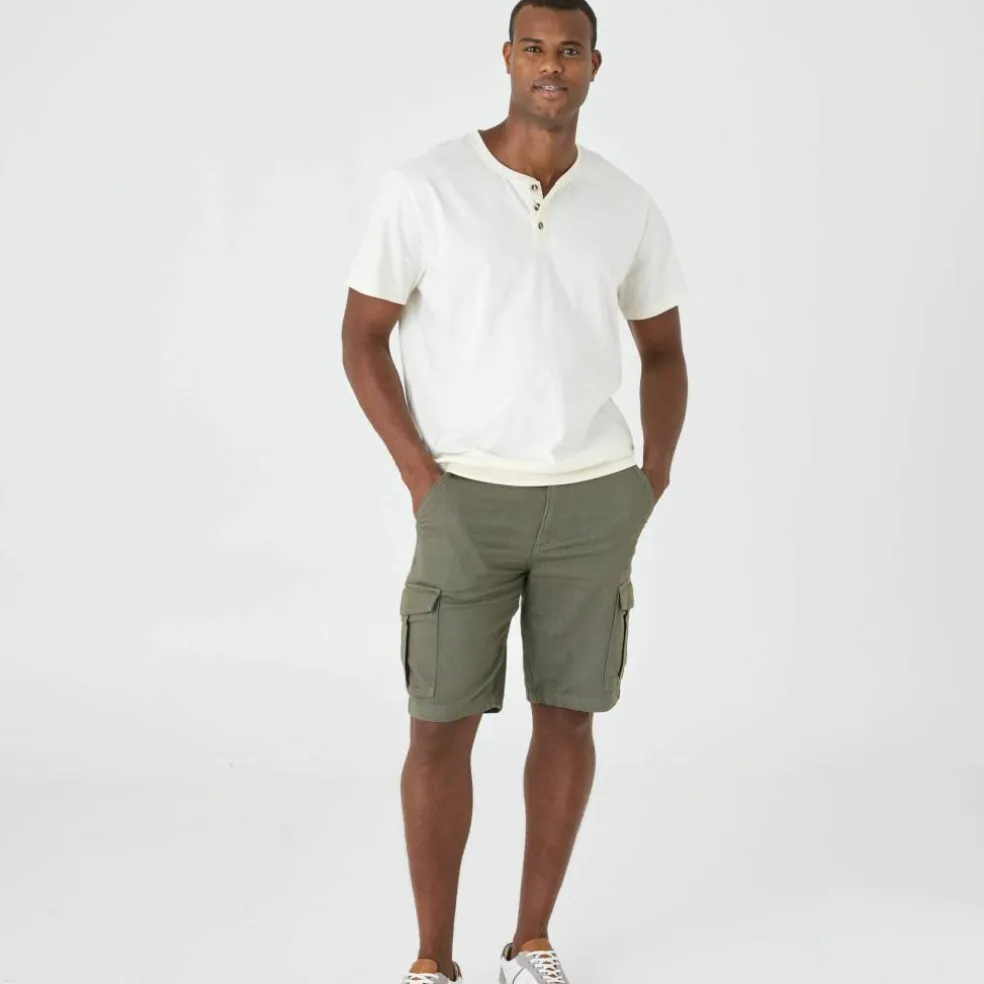 T-shirt Henley confort manches courtes - coton biologique(**)