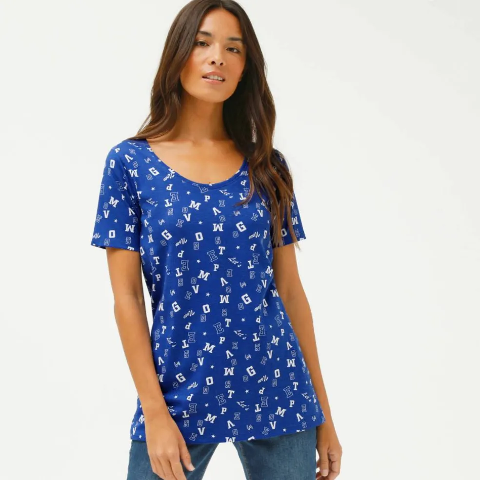 T-shirt imprimé "lettres"