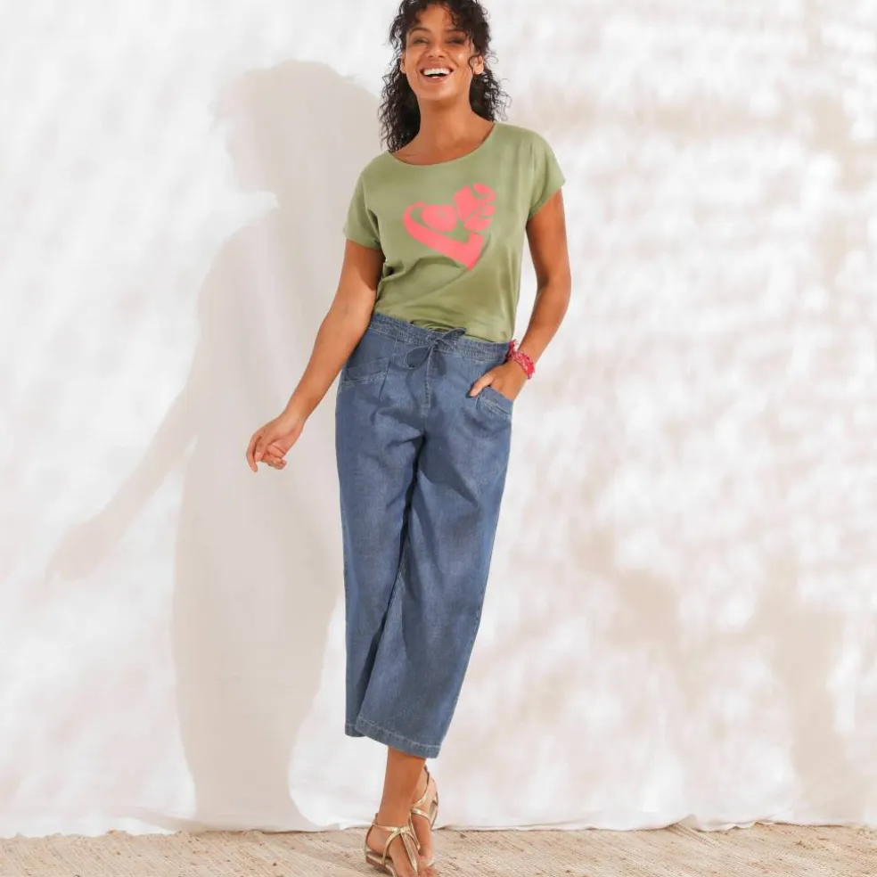 T-shirt imprimé placé "love"