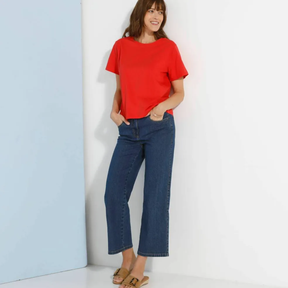 T-shirt "loose" en coton, uni