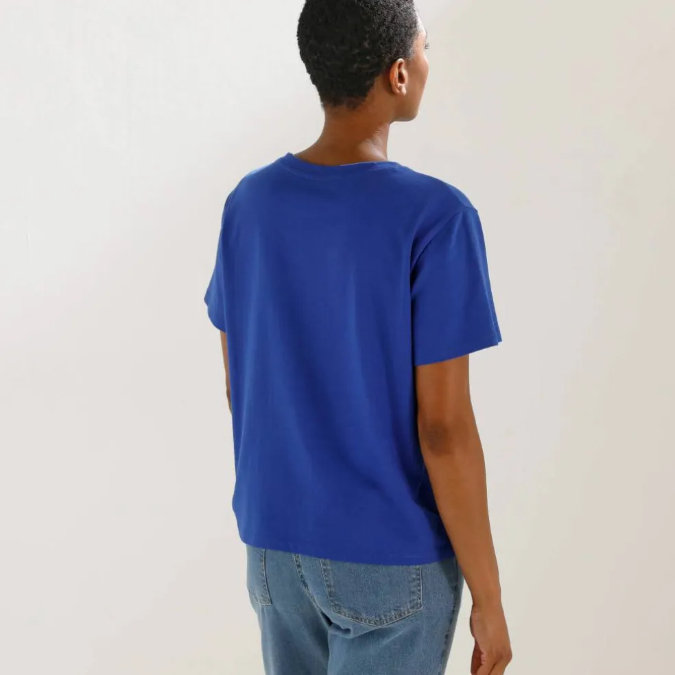 T-shirt "loose" en coton, uni