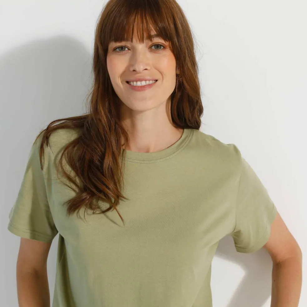 T-shirt "loose" en coton, uni