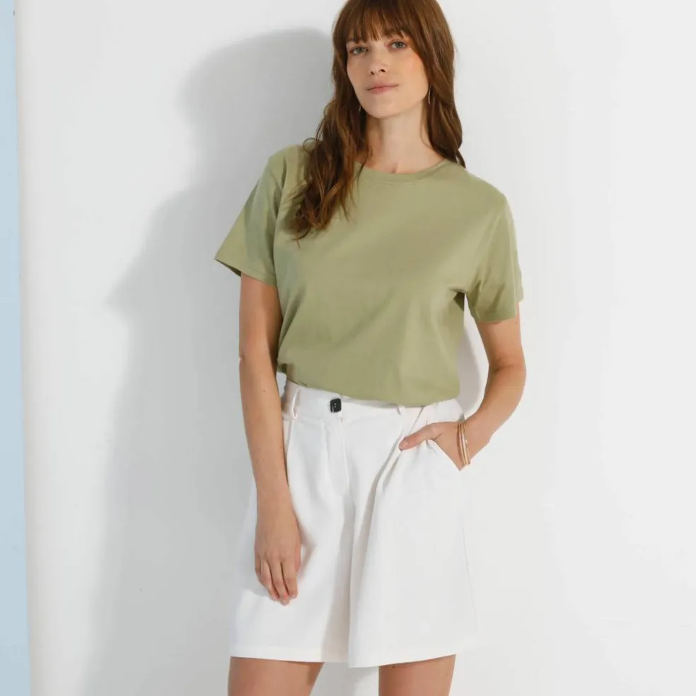 T-shirt "loose" en coton, uni