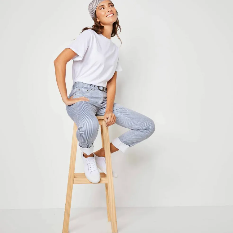 T-shirt "loose" en coton, uni