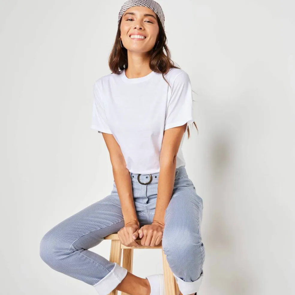 T-shirt "loose" en coton, uni