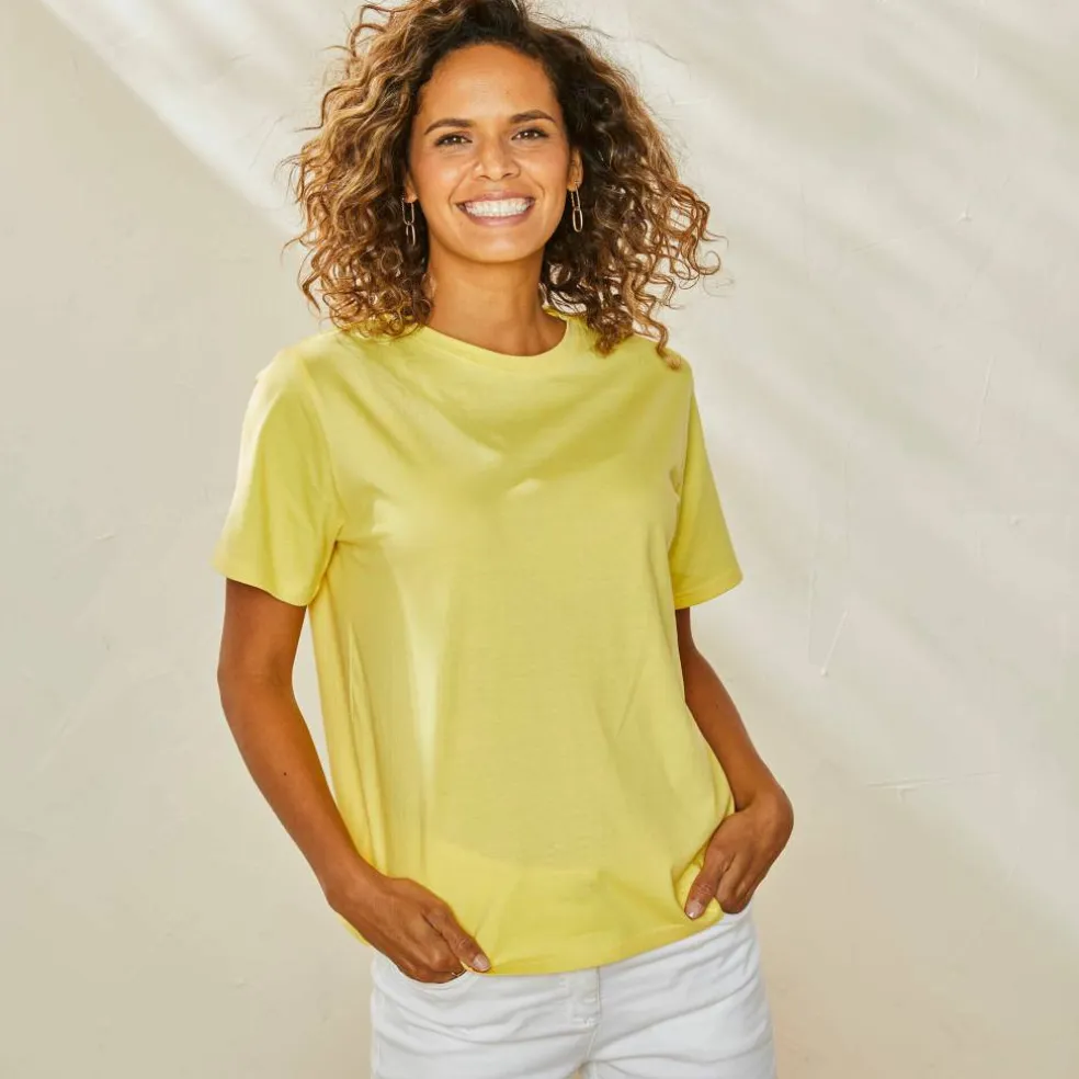 T-shirt "loose" en coton, uni