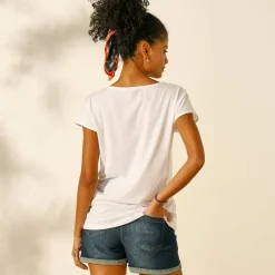 T-shirt manches courtes, imprimé placé