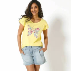 T-shirt manches courtes, imprimé placé