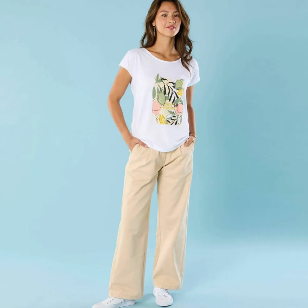T-shirt manches courtes imprimé placé, Spécial Petites
