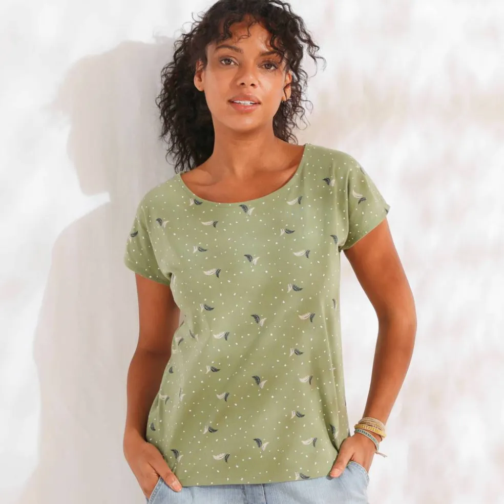 T-shirt manches courtes, imprimé minimaliste
