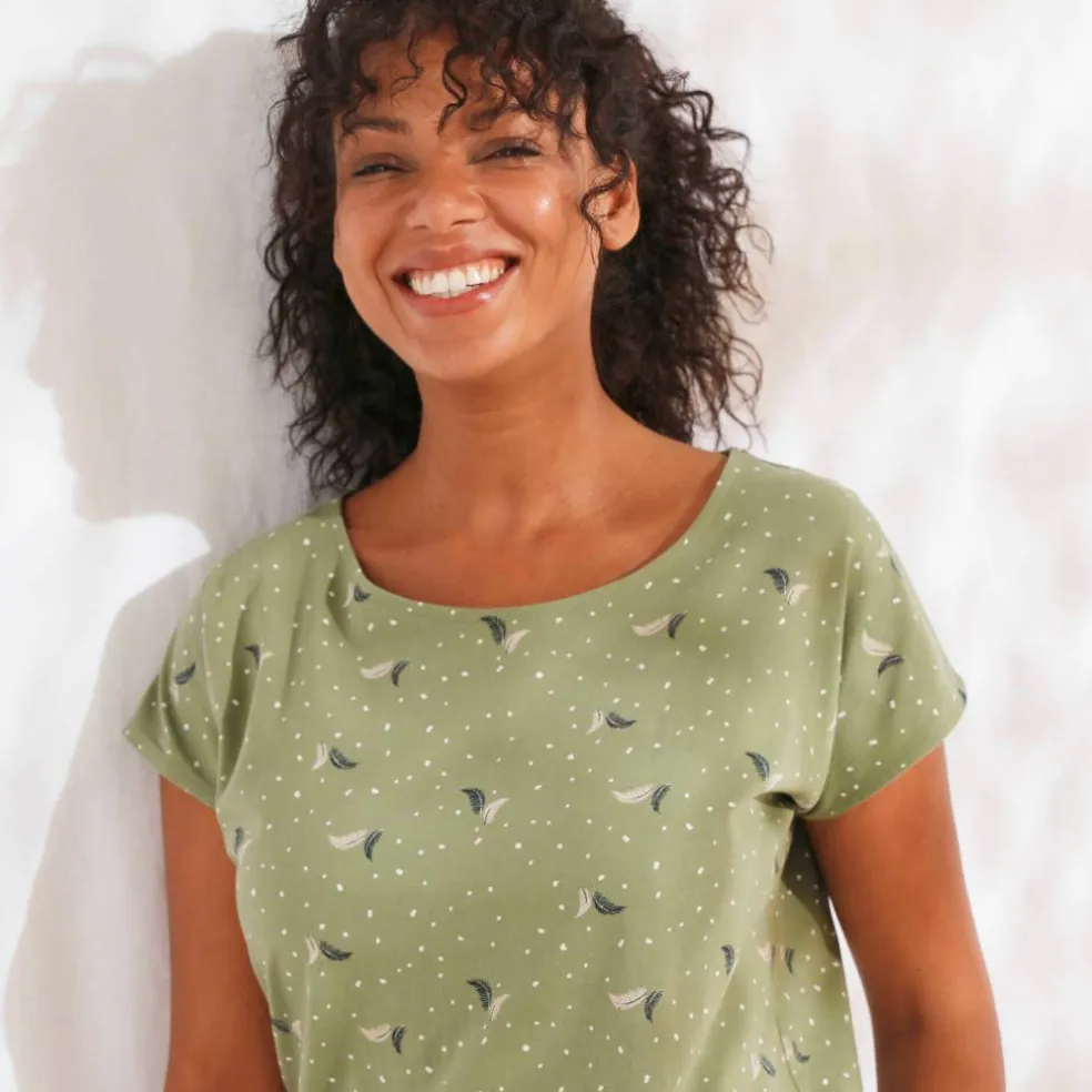 T-shirt manches courtes, imprimé minimaliste