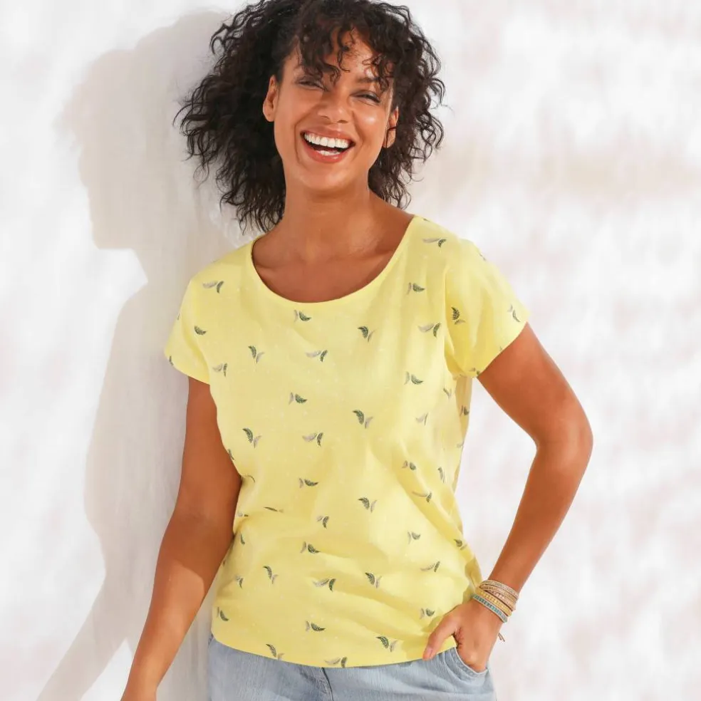 T-shirt manches courtes, imprimé minimaliste