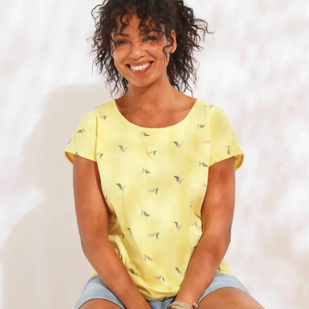 T-shirt manches courtes, imprimé minimaliste