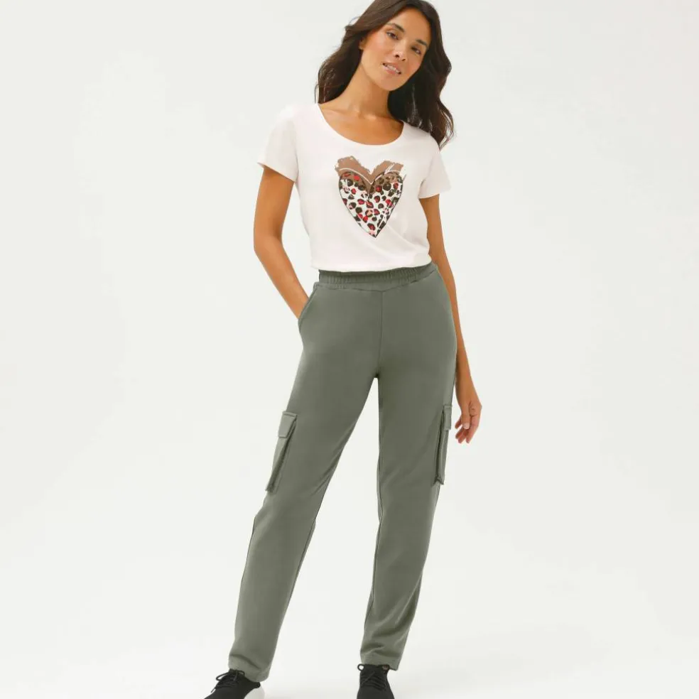 T-shirt manches courtes, imprimé cœur