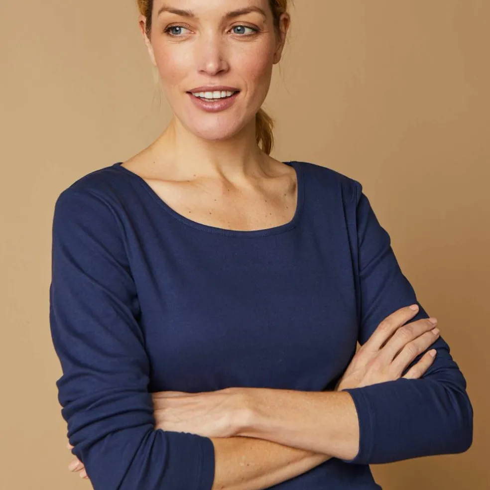 T-shirt manches longues, jersey en coton biologique(**)